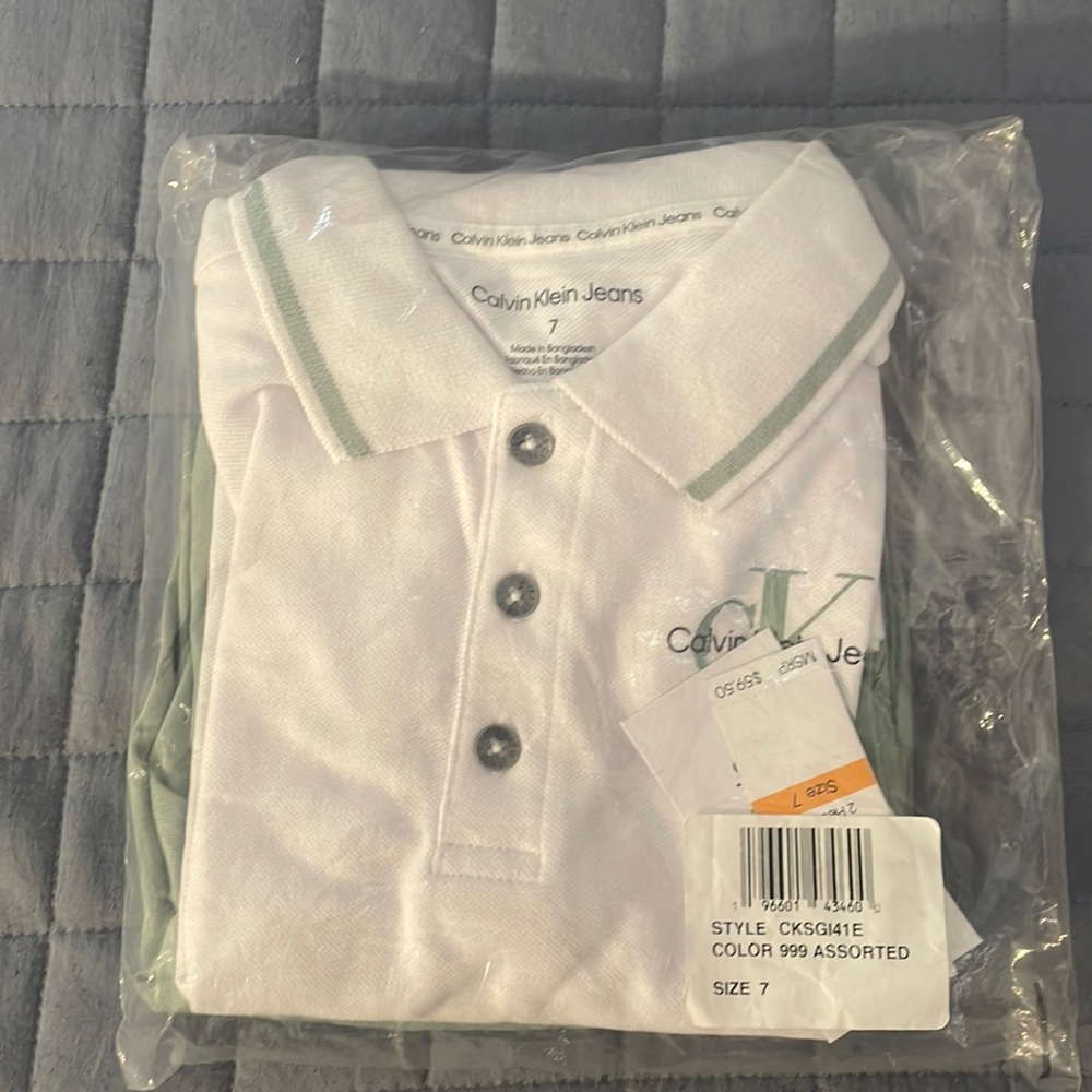 Calvin Klein short sleeve polo and short set